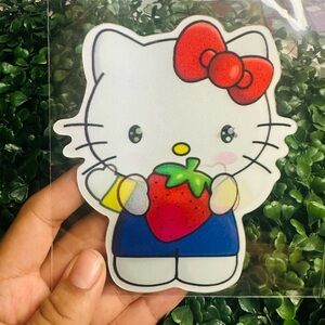 3D Hello Kitty Sticker with// Strawberry